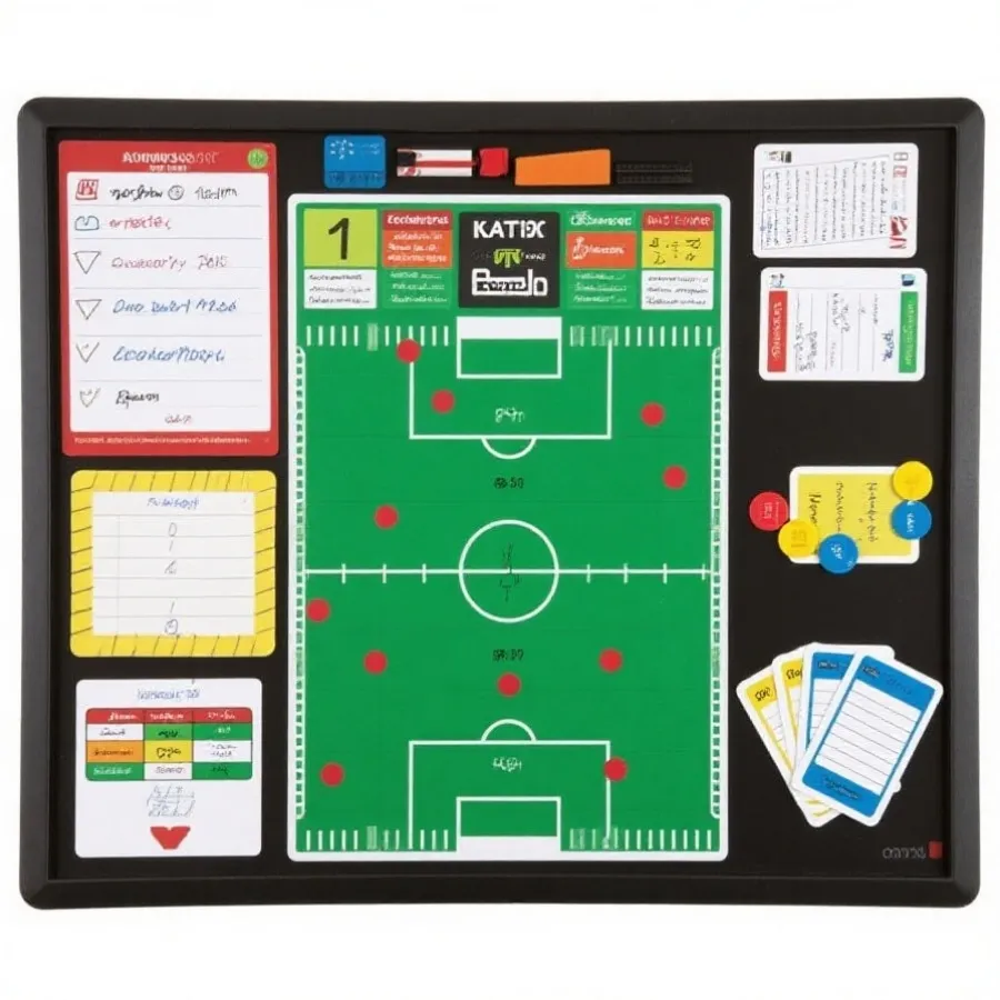 足球戰術與賽前資料整理示意